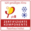Passivhaus zertifizierte Komponente Abzeichen