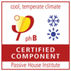 Passivhaus zertifizierte Komponente Abzeichen