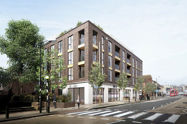 Apartment complex near Clapham Junction, London (Great Britain)