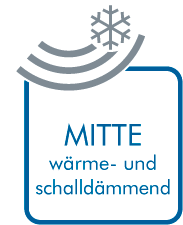 Mitte: wärme- und schalldämmend